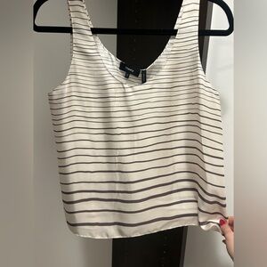 Theory Striped Silk Tank